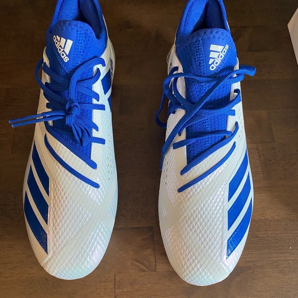 Adidas Men's Blue and White Athletic Shoes